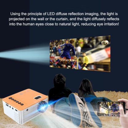 UNIC UC28D Mini Projector LED 500 Lumens 480*272 Physical Resolution Support 1080P HD 5V 2A Movie Same Screen with Mobile Phone