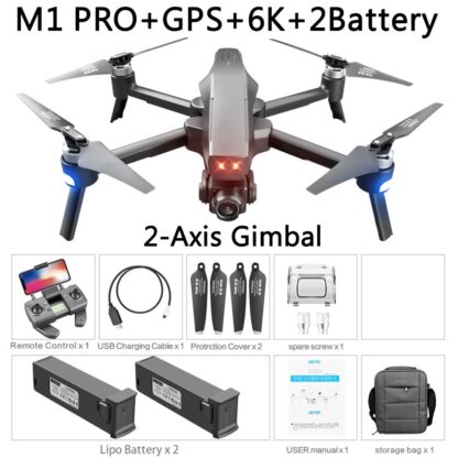4DRC 2021 M1 Pro 2 drone 4k HD mechanical 2-Axis gimbal camera 5G wifi gps system supports TF card drones distance 1.6km