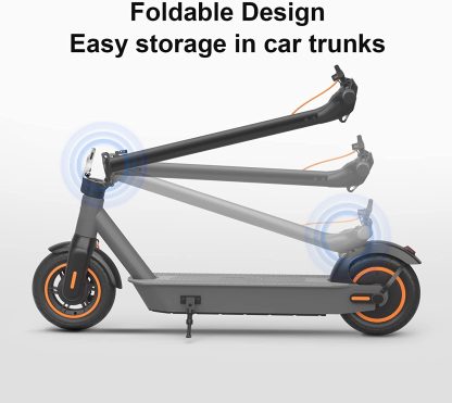 Electric Kick Scooter, 40.4 Miles Range, Upgraded 500W Motor, 19 MPH Speed & 10-inch Air-Filled Tire, Portable Commuting Electric Scooter for Adults - Image 2