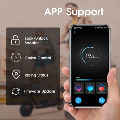Electric Kick Scooter, 40.4 Miles Range, Upgraded 500W Motor, 19 MPH Speed & 10-inch Air-Filled Tire, Portable Commuting Electric Scooter for Adults - Image 4