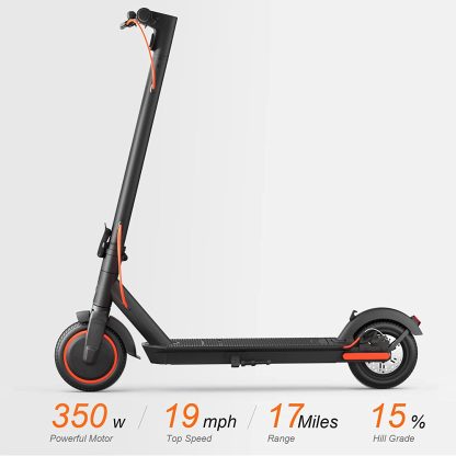 Electric Scooter, Upgraded Detachable Battery, 19 MPH & 17 Miles Range, Foldable Commuting Electric Scooter for Adults - Image 3