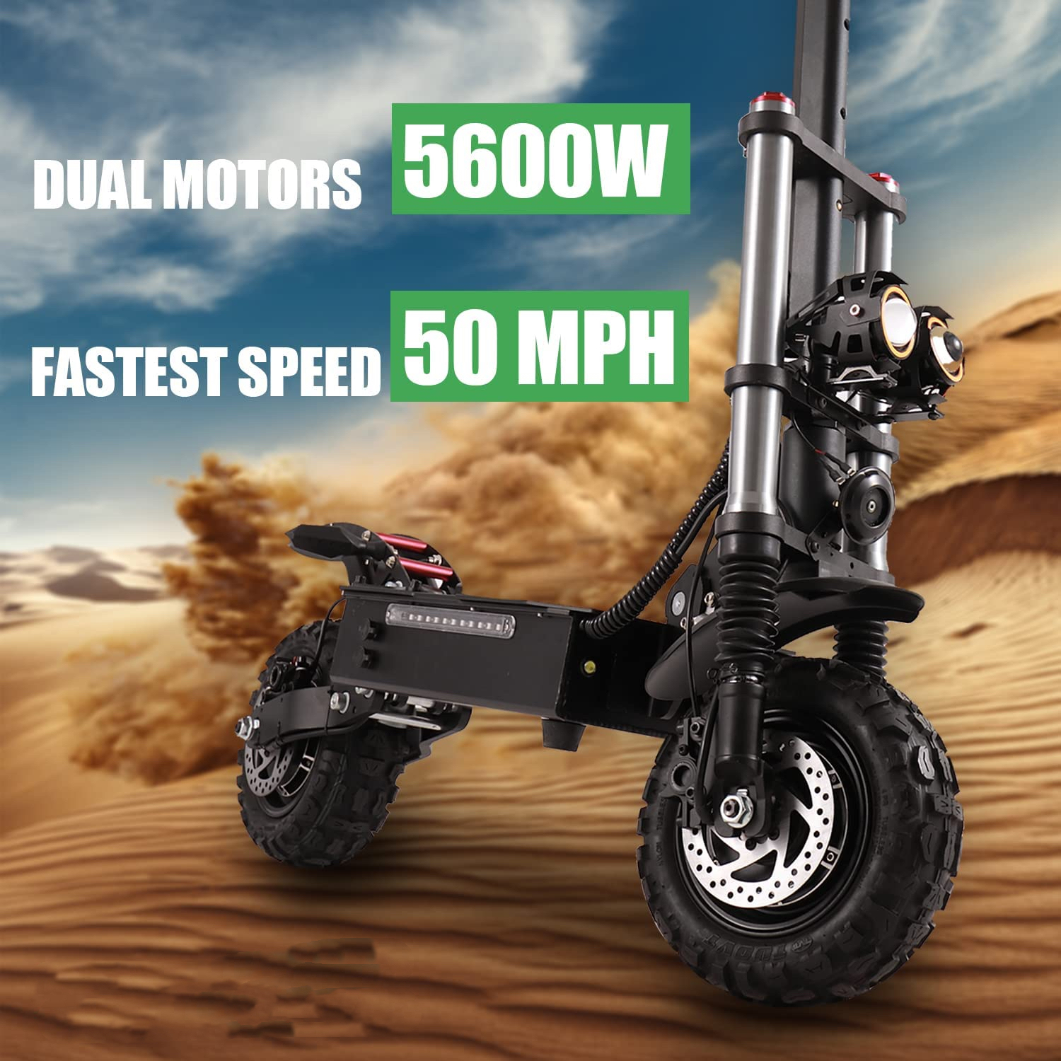 GT9 Electric Scooter For Adults - 7000W Dual Motor, 70 Mile Range, 55 MPH Top Speed With Seat