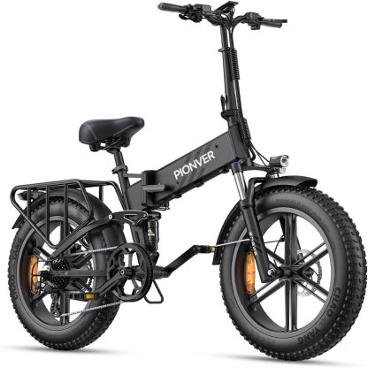 E Bike Men's Folding Electric Bicycle with 20 x 4.0 Inch Fat Tire, 16 Ah Removable Battery Long Range up to 150 km/110 KM, Full Suspension, 8 Gears, Engine Pro/Engine Pro 2.0