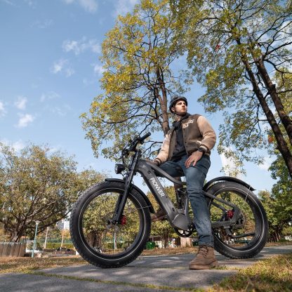 Electric Bicycle, 26 Inch Off-Road Ebike for Adults with Removable 48V 25Ah Lithium Ion Battery, 7 Speeds with Double Shock Absorbers and Double Hydraulic Disc Brake (Black) - Image 3