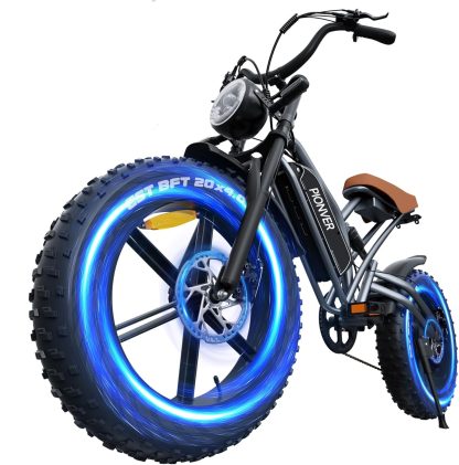 Electric Bike 20" x 4.0 Fat Tire 7 Speed Transmission System Front and Rear Mechanical Disc Brakes Adult Electric Bike Removable Battery 48V 14Ah