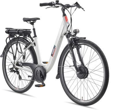 E-bike ladies men 28 inch | electric bike e-city bike | front motor 250 W | city pedelec | 468 Wh Li-Ion battery | 3 & 7-speed derailleur/hub gears | 100 km range | road legal