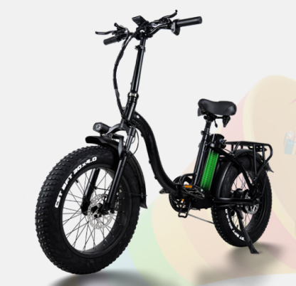 Folding E-Bike, E Bike Electric Bicycle with 48 V/24 Ah Battery, Up to 140 Km, Rear Wheel Motor 48 V, 65 N.m, Hydraulic Disc Brake, E Folding Bike with Rear View Mirror & Basket, Electric - Image 9