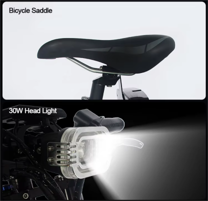 Electric-Dirt-Bike for Adults-Mountain-Motorcycle with 1536Wh Battery 32AH, Max 40 MPH and 80Miles Range E-Bike, Peak 3000W Brushless Motor, 25Inch Fat Tire and Front Fork Suspension - Image 7