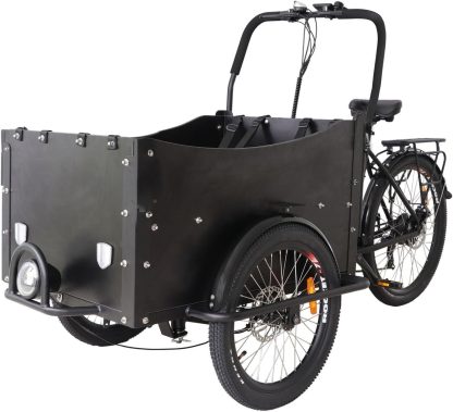 Electric Cargo Bike - Electric Cargo Bike 25 km/h, 36 V Lithium Battery, 250 W Motor, Ideal for Children's Transport & Family Trips, High Safety & Comfort - Image 2