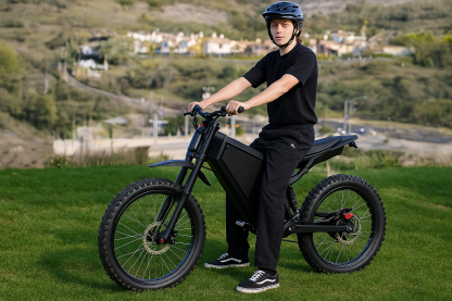 Electric-Dirt-Bike for Adults-Mountain-Motorcycle with 1536Wh Battery 32AH, Max 40 MPH and 80Miles Range E-Bike, Peak 3000W Brushless Motor, 25Inch Fat Tire and Front Fork Suspension - Image 10