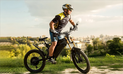 Electric-Dirt-Bike for Adults-Mountain-Motorcycle with 1536Wh Battery 32AH, Max 40 MPH and 80Miles Range E-Bike, Peak 3000W Brushless Motor, 25Inch Fat Tire and Front Fork Suspension - Image 12