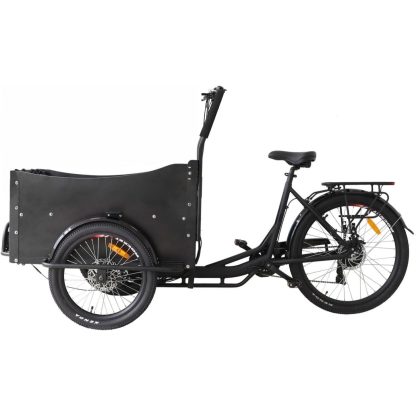 Electric Cargo Bike - Electric Cargo Bike 25 km/h, 36 V Lithium Battery, 250 W Motor, Ideal for Children's Transport & Family Trips, High Safety & Comfort